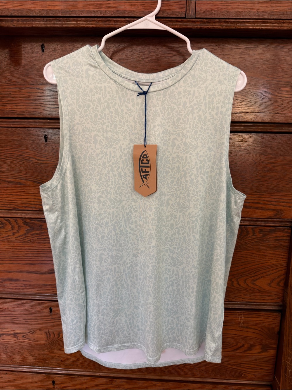 AFTCO Women's Mint Green Sleeveless Crewneck Tank